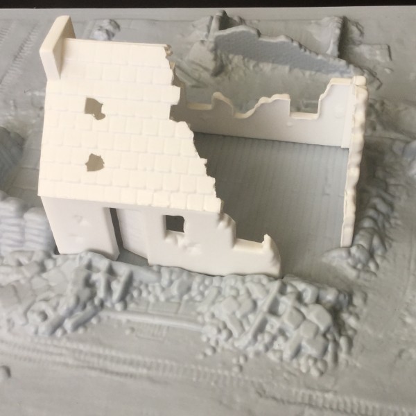 S240 Cottage Ruins kit & diorama base