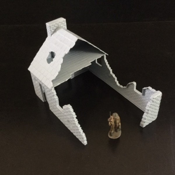 T214 1/32 Cottage Ruins Kit