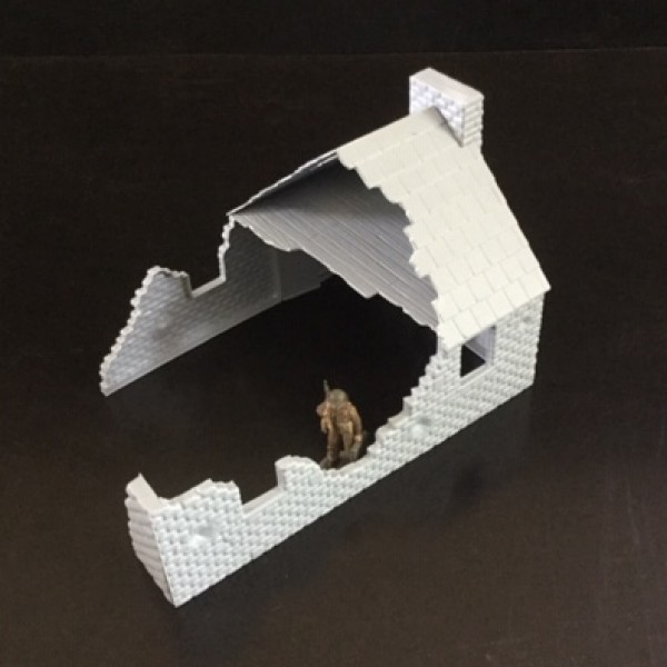 T214 1/32 Cottage Ruins Kit